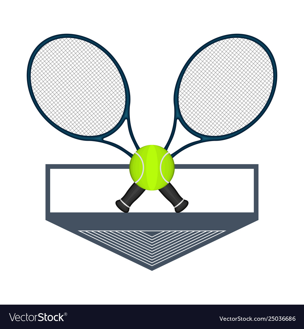 Isolated tennis emblem Royalty Free Vector Image