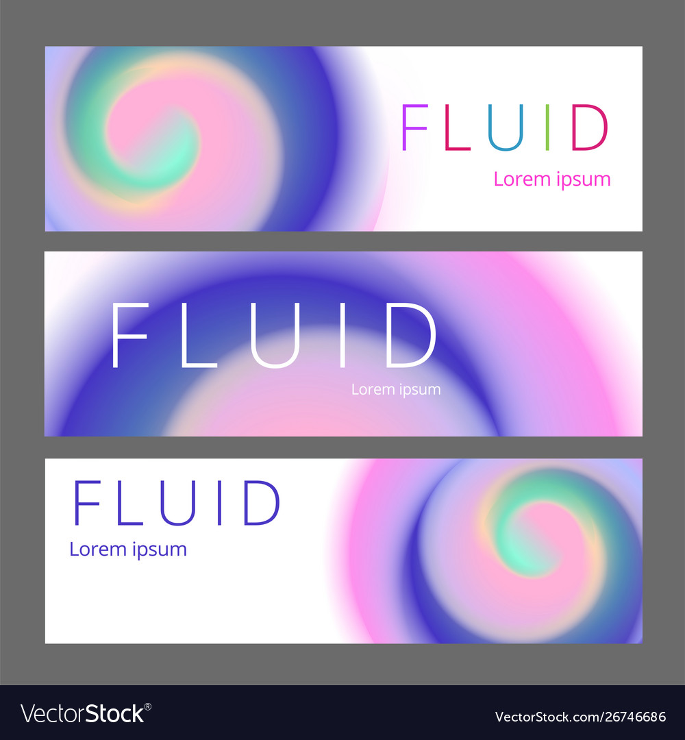 Modern abstract horizontal banners set cool