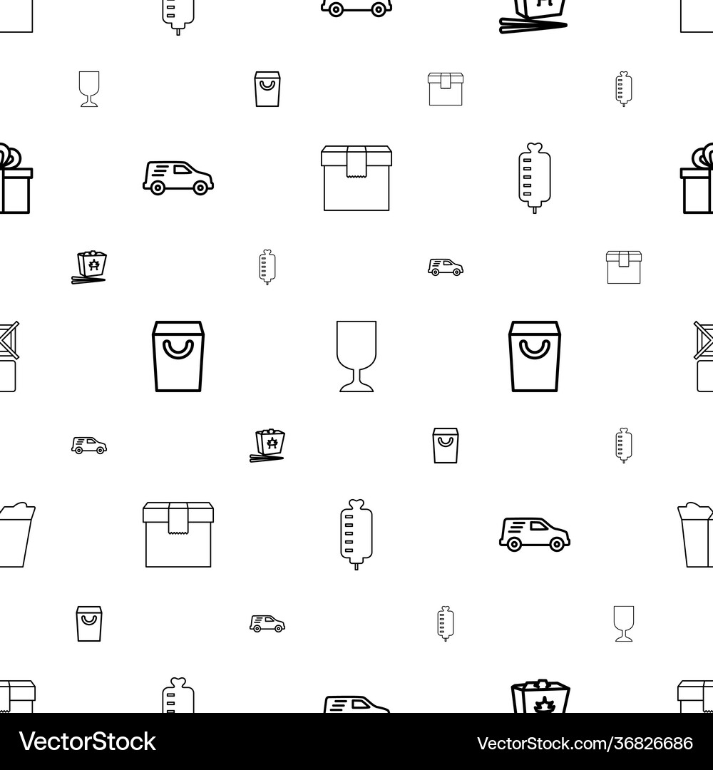 Package icons pattern seamless white background Vector Image
