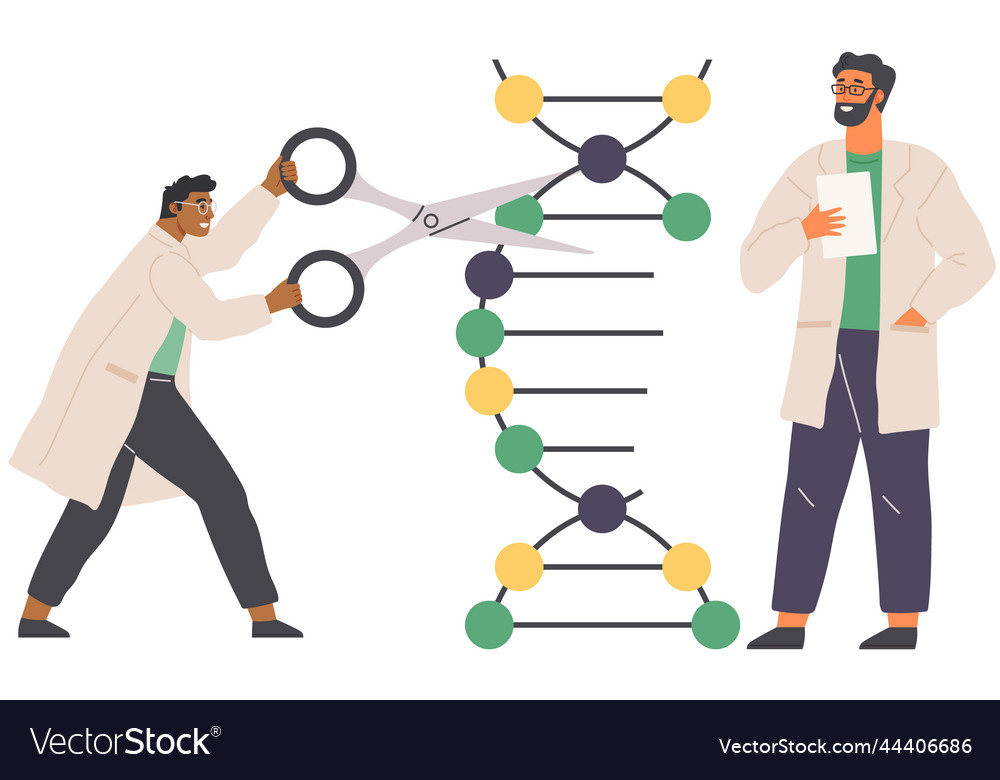 Scientist Modifying DNA Structure