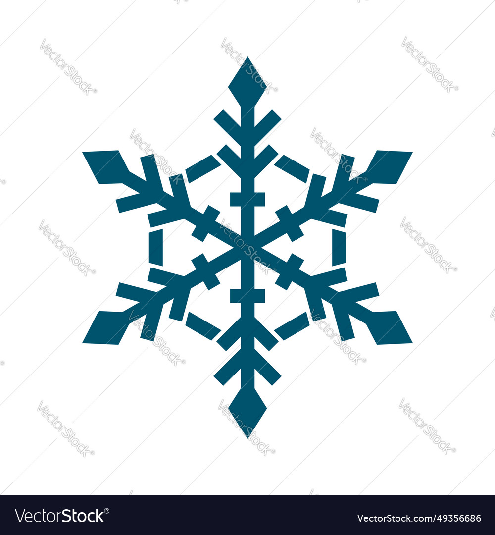 Snowflake element flat design Vector Image Snowflake element flat design