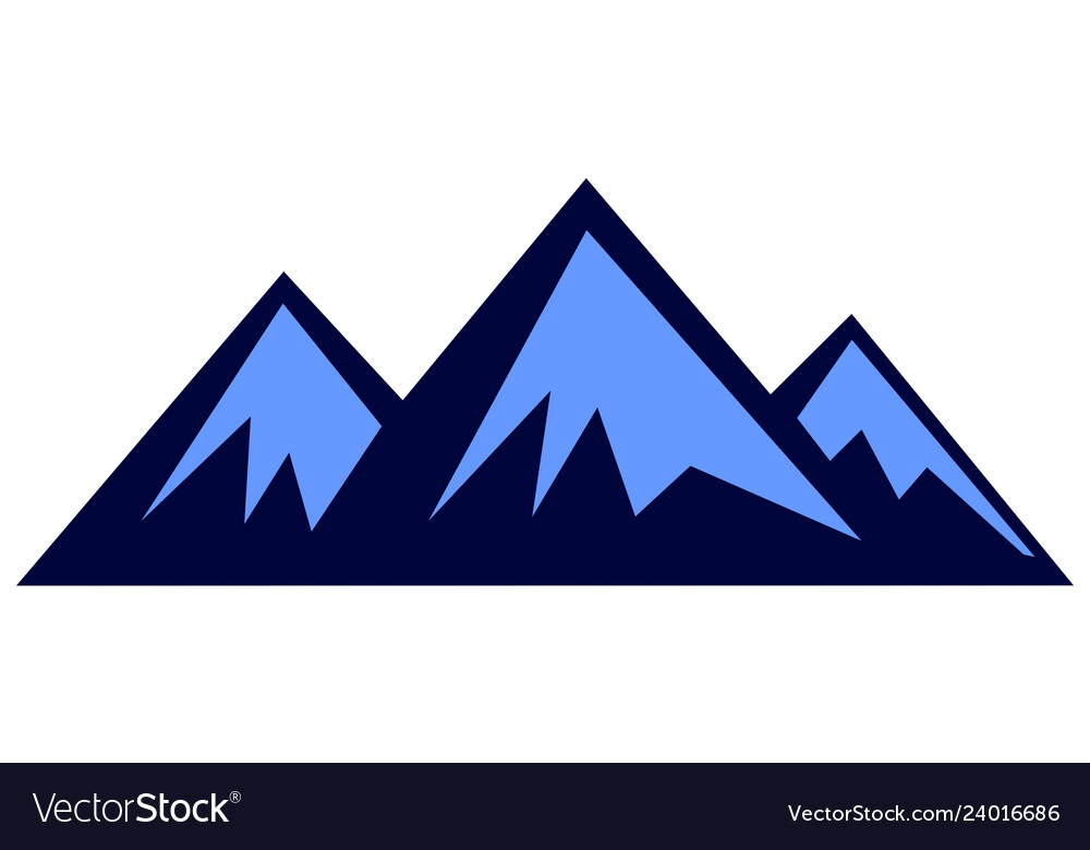 Blue Logo With Mountains 3