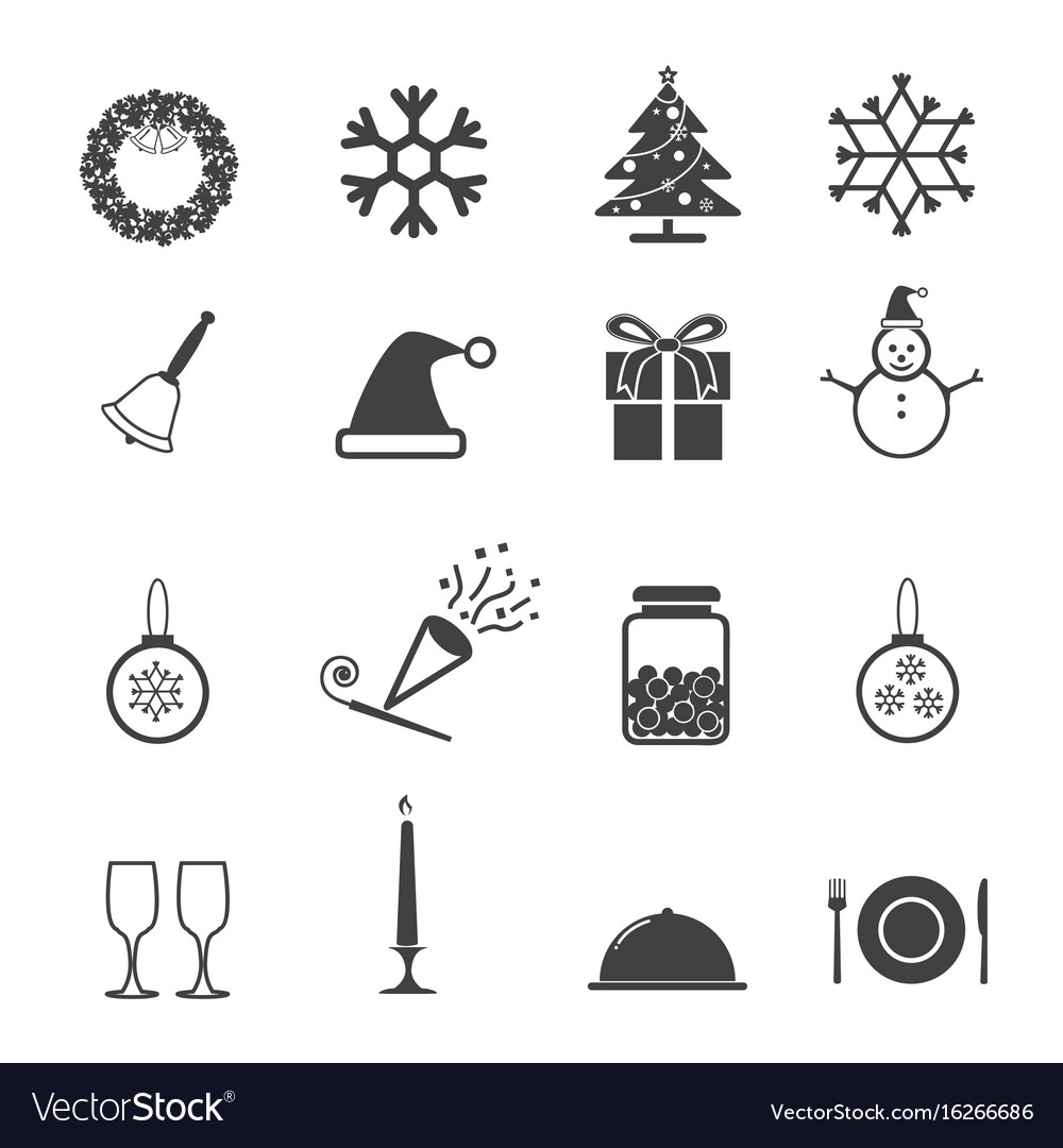 Year party icons set