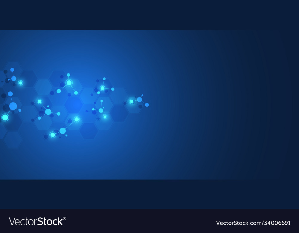 Abstract background molecular structures vector image Abstract background molecular structures