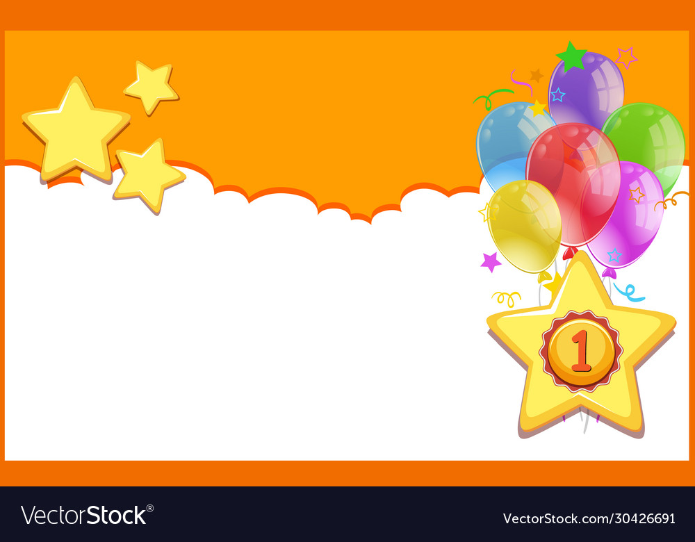Background design template with colorful balloons