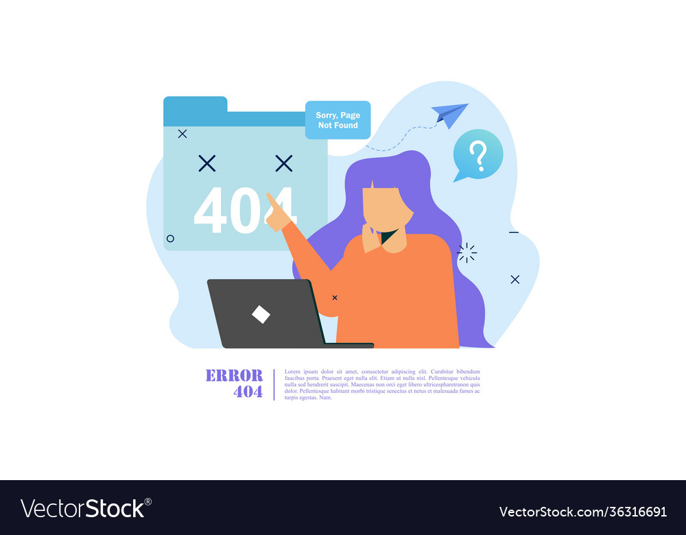 Concept 404 error page not found
