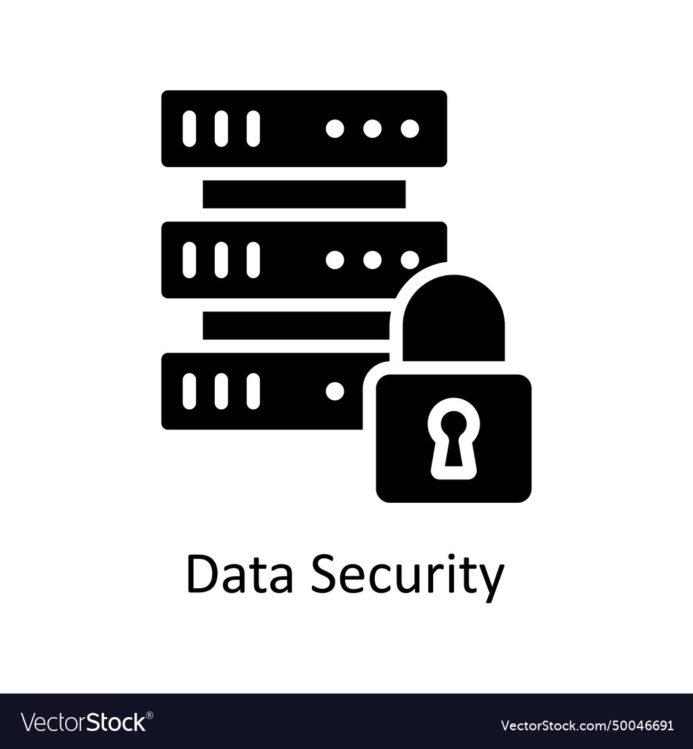 Data security solid icon style