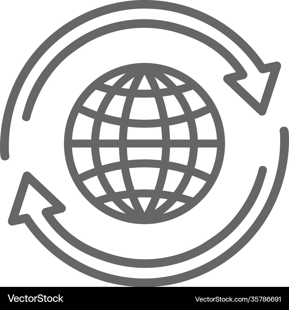 Globe flat icon Royalty Free Vector Image - VectorStock