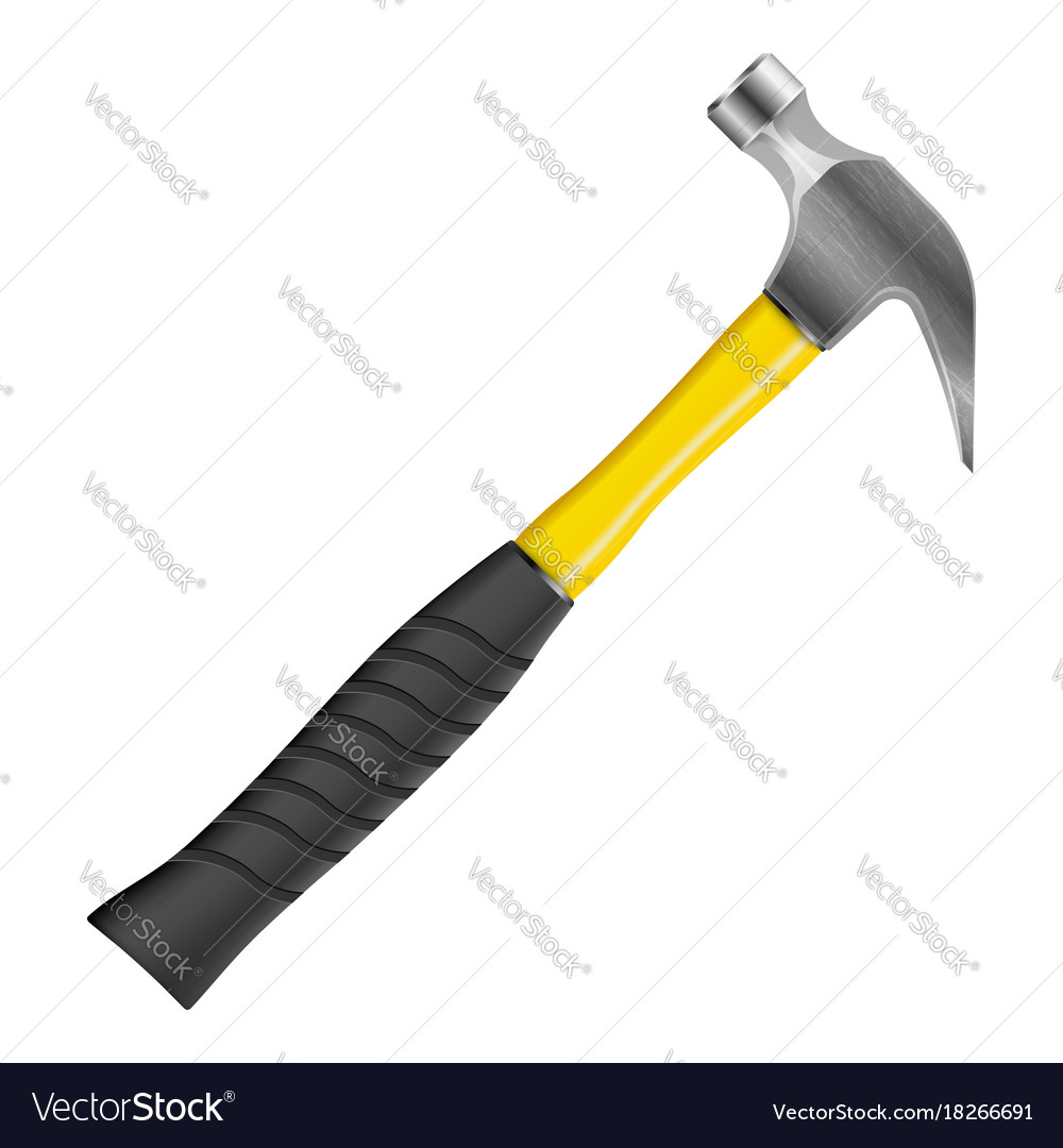 Hammer icon on the white background