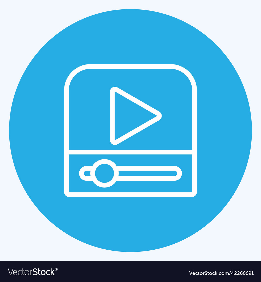 Icon video player suitable for web interface vector image Icon video player suitable for web interface