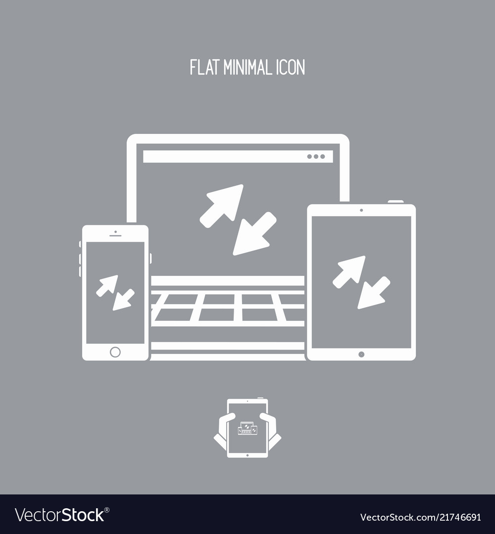 Multi devices synchronization icon vector image Multi devices synchronization icon