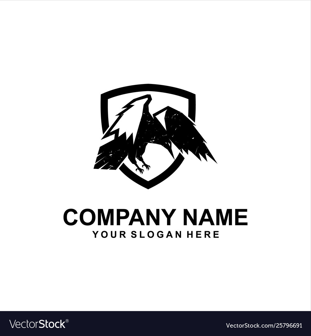 Raven security logo vector image