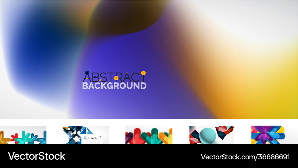 Set geometric abstract backgrounds Royalty Free Vector Image