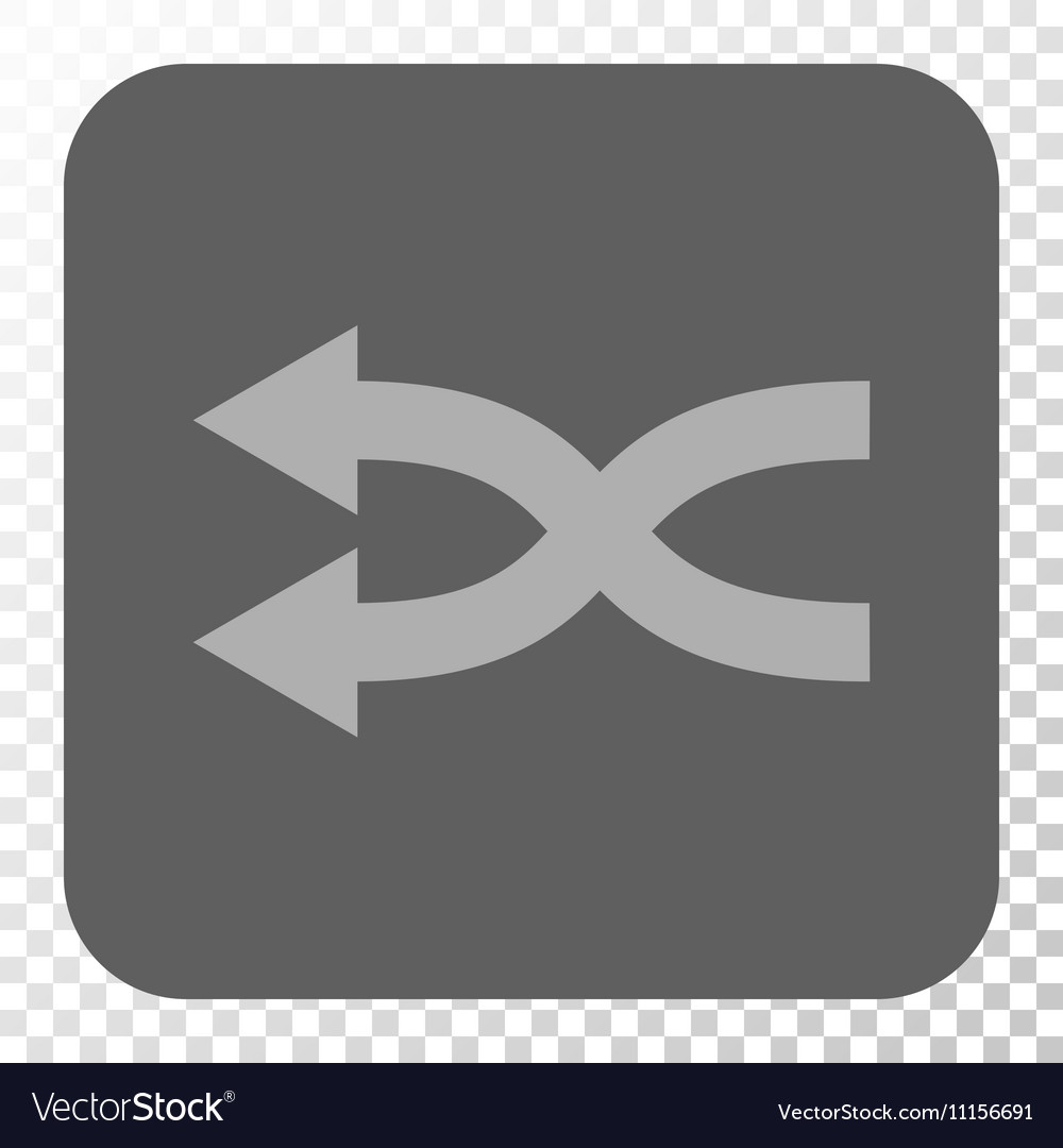 Shuffle arrows left rounded square button