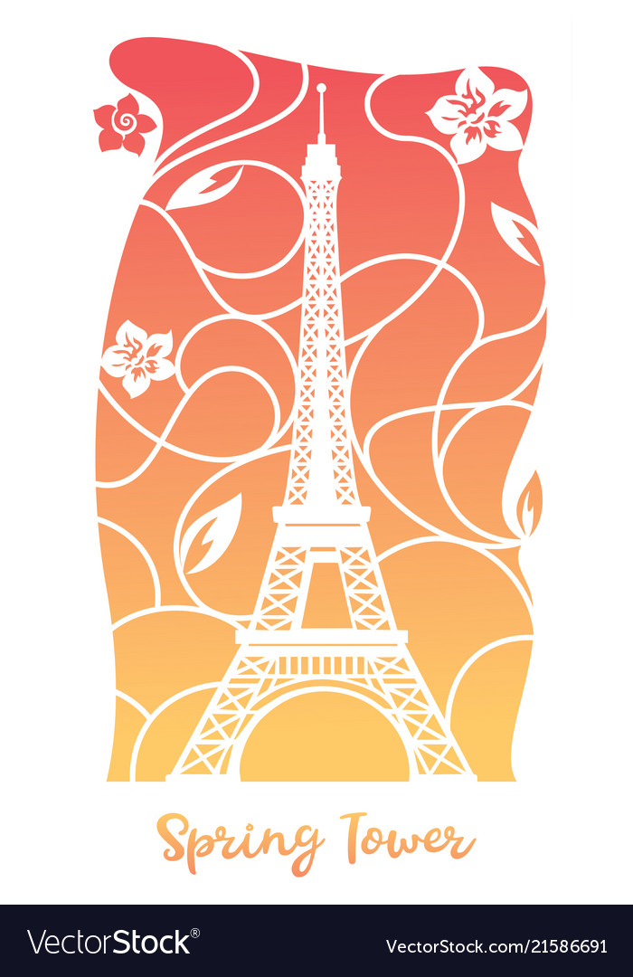 Spring eiffel tower