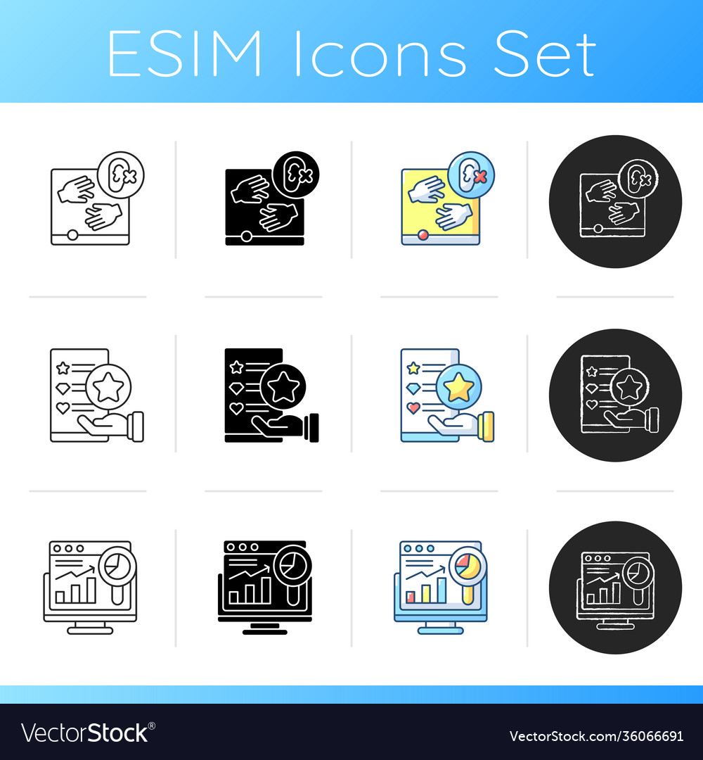 Website optimization icons set Vector Image Website optimization icons set