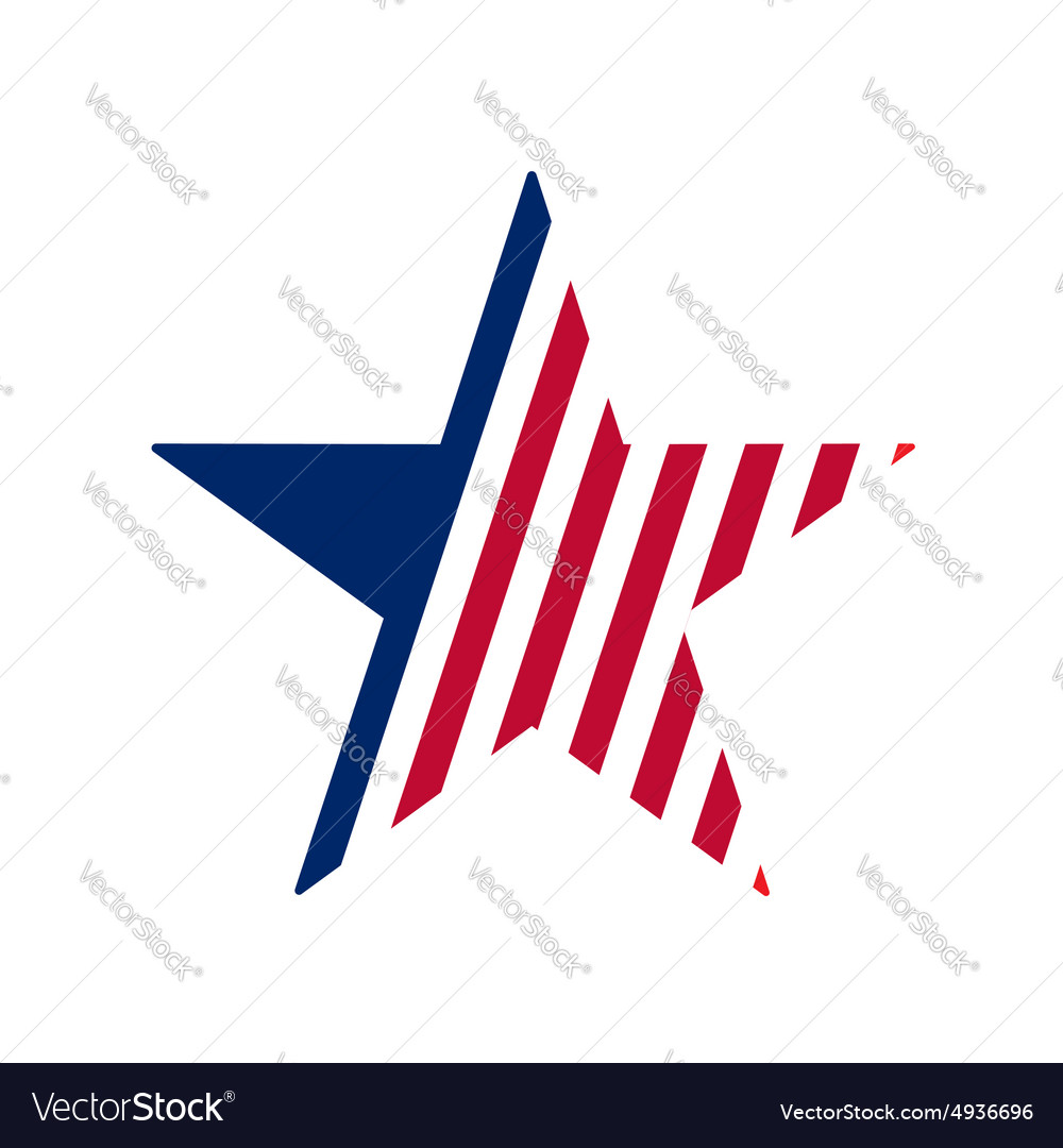 American Flag Star Icon