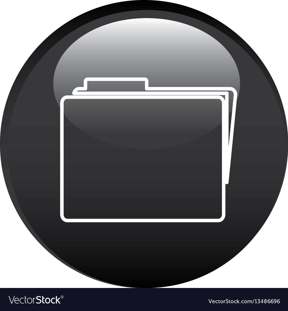 Black circular frame with folder icon