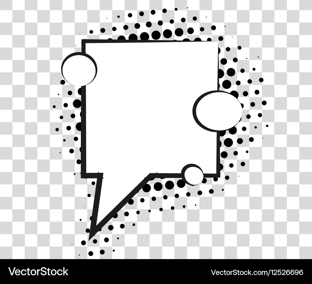 Comic speech bubbles with halftone shadows Vector Image
