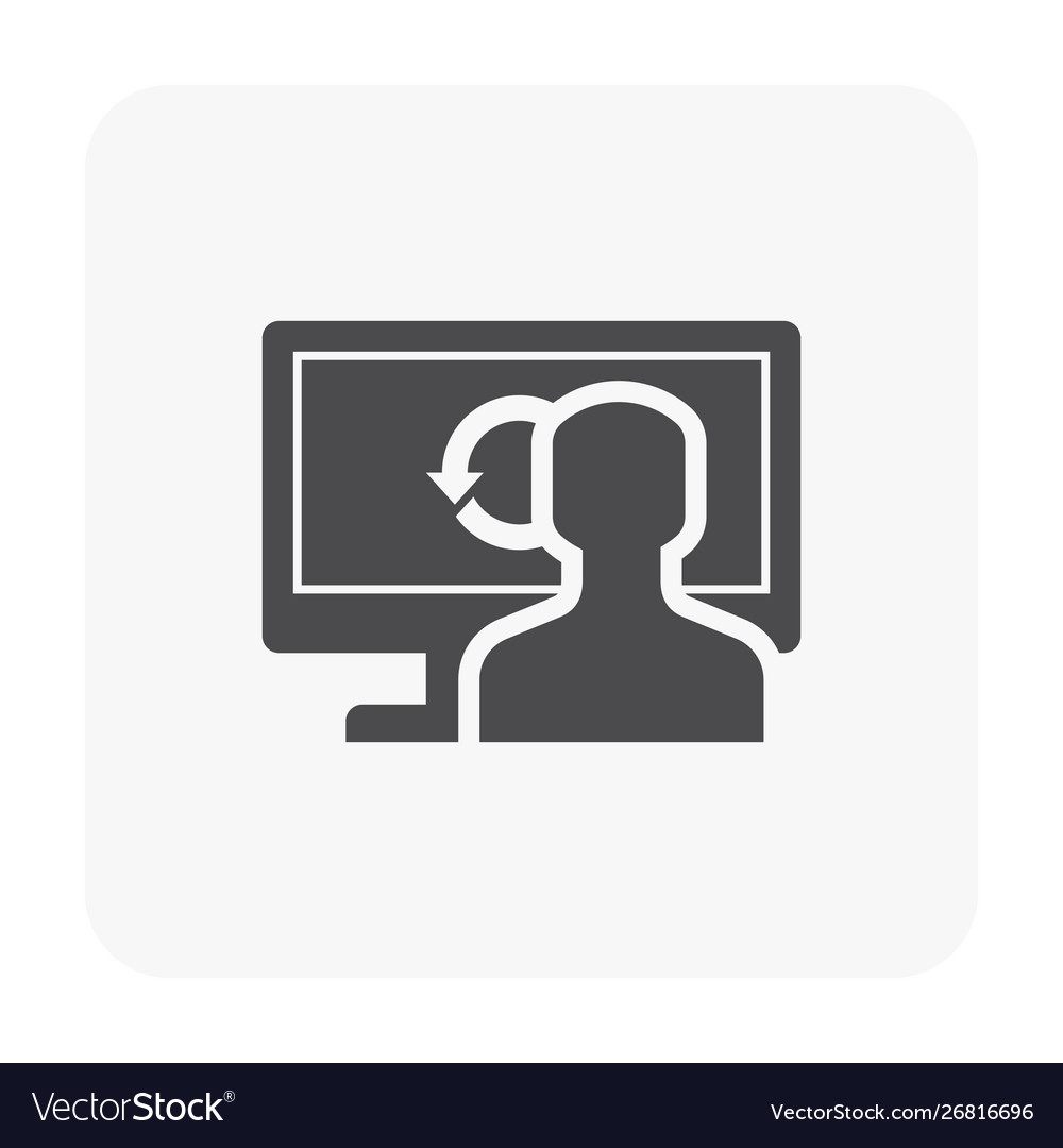 Computer testing icon vector image Computer testing icon
