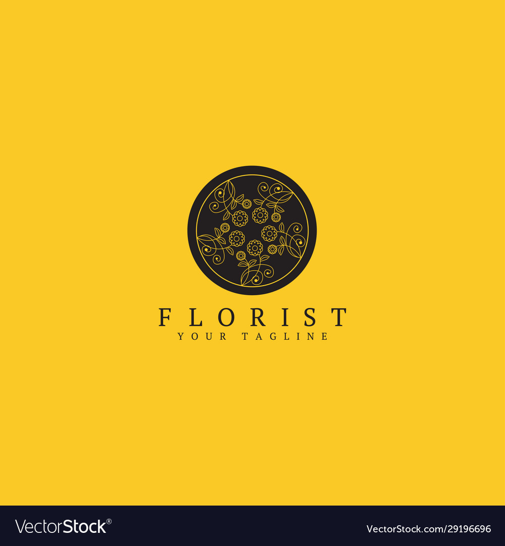 Florist logo template for business corporate