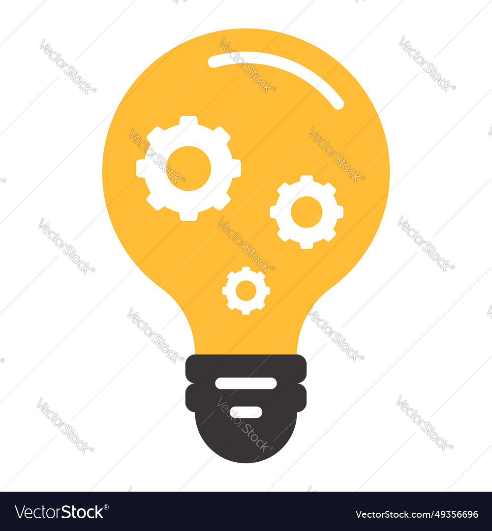 Idea lamp element collection set Vector Image Idea lamp element collection set