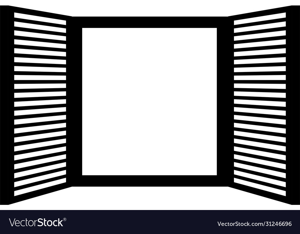 Monochrome open window frame