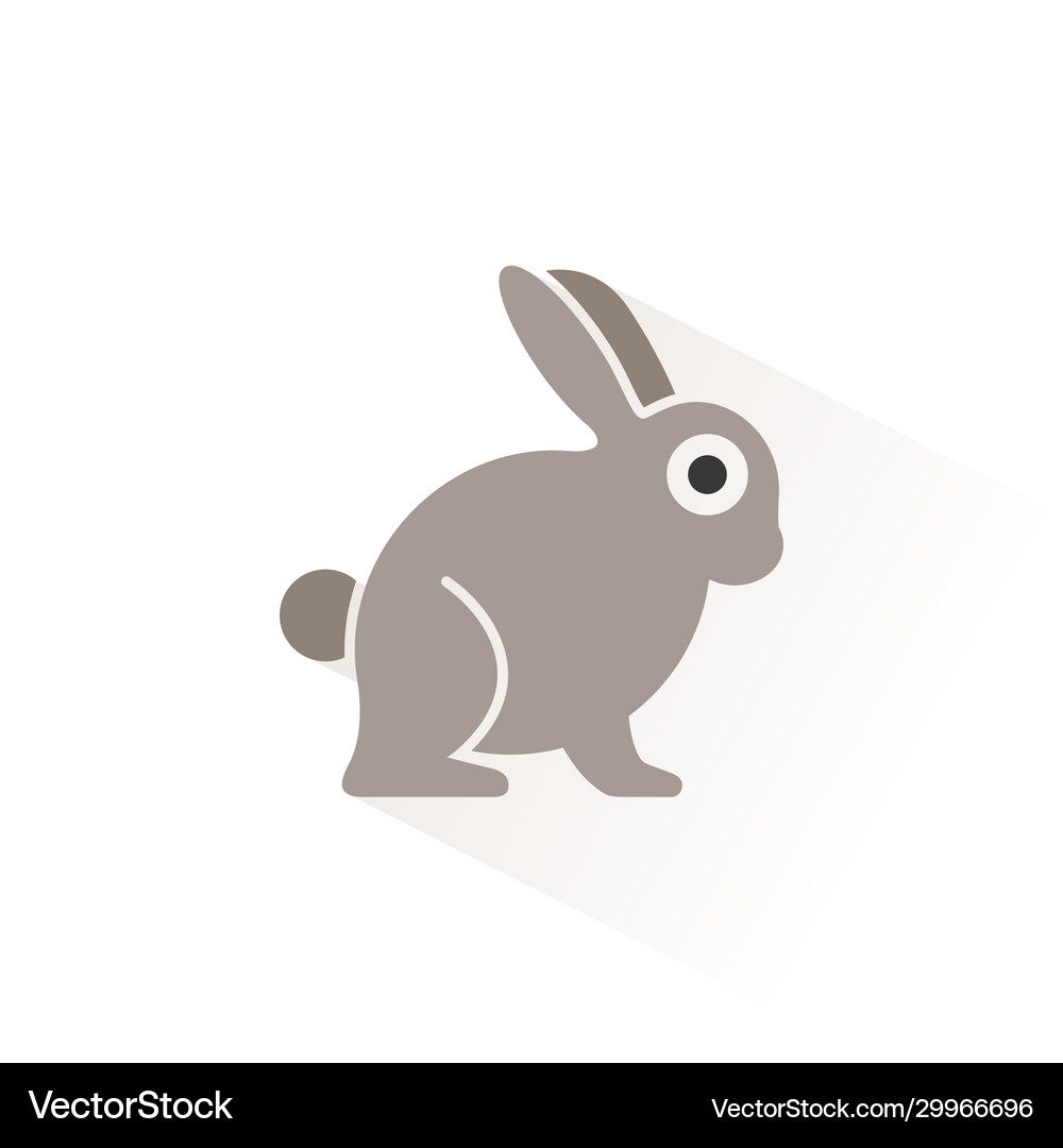 Rabbit isolated color icon animal Royalty Free Vector Image