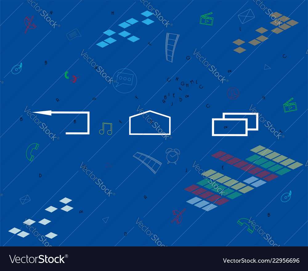Smartphone with different applications apps vector image Smartphone with different applications apps