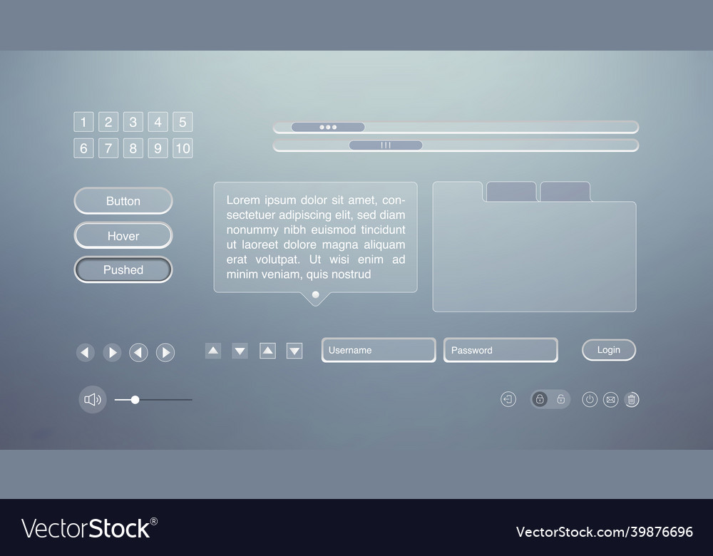 User interface elements Royalty Free Vector Image