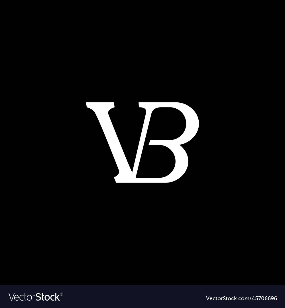 Vb or bv abstract outstanding professional Vector Image