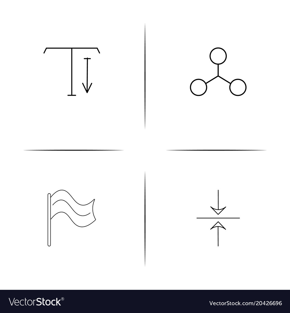 Web und Text einfache lineare Icon setsimple Umriss