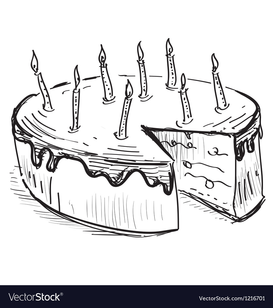 Birthday cake with candles