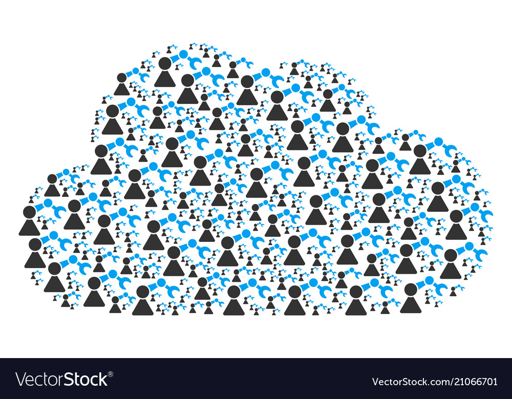 Cloud shape of robotics manipulator icons Vector Image Cloud shape of robotics manipulator icons