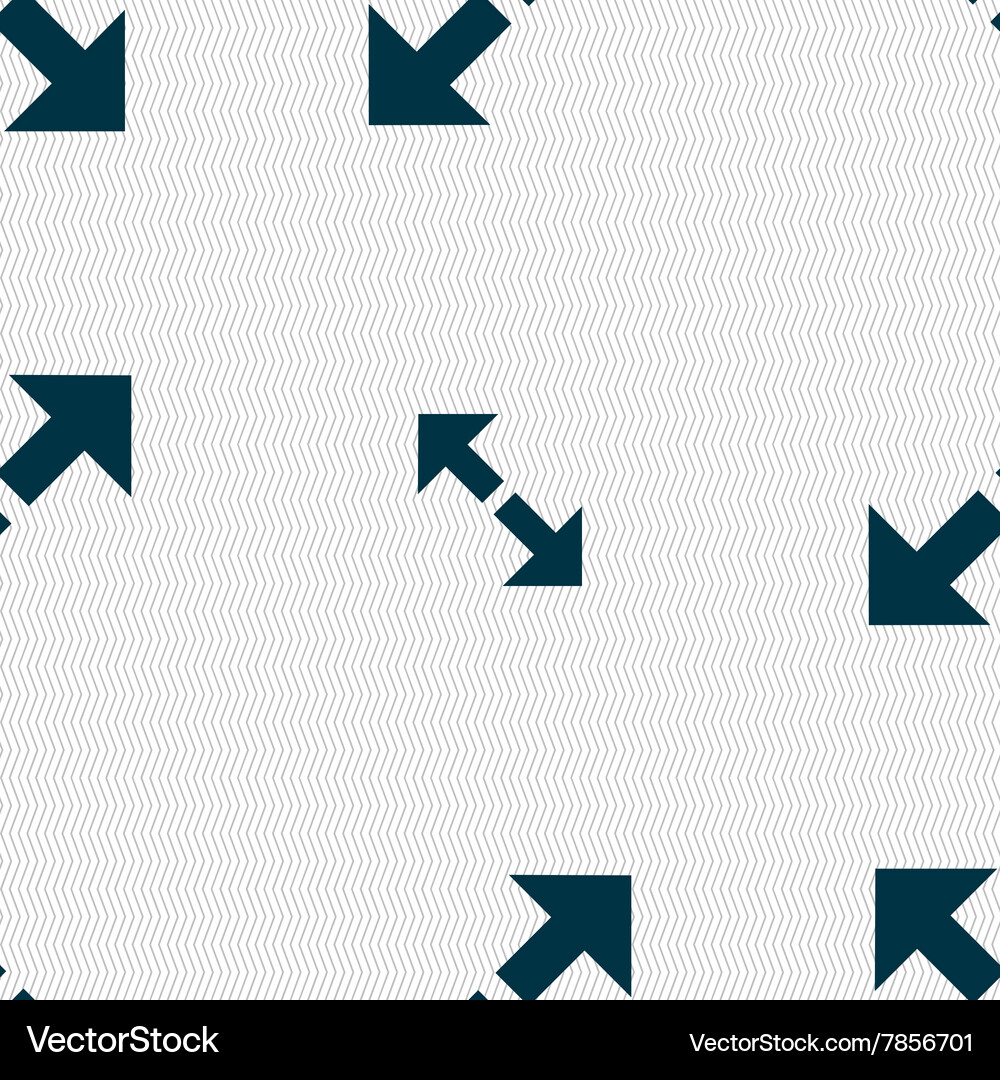 Full screen icon sign seamless pattern Royalty Free Vector