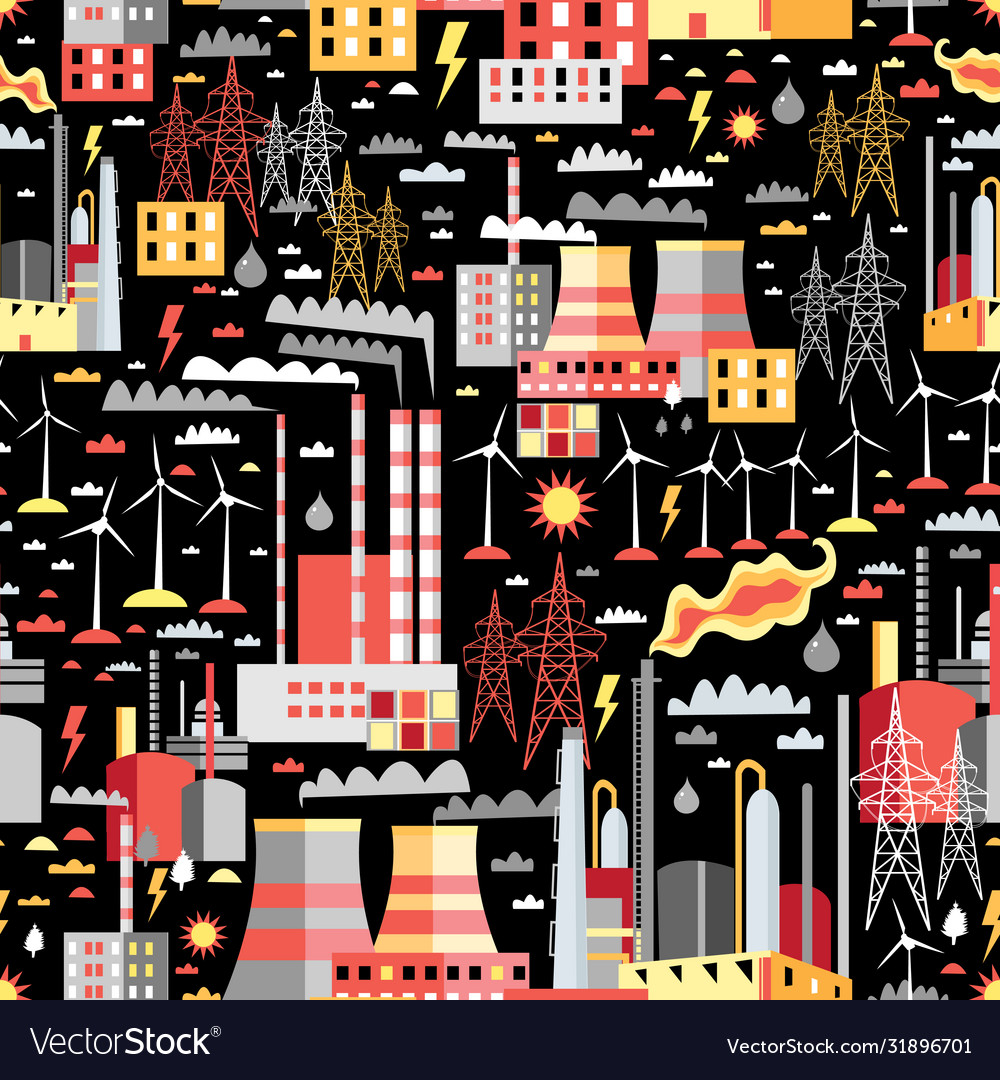 Industrial pattern Royalty Free Vector Image - VectorStock