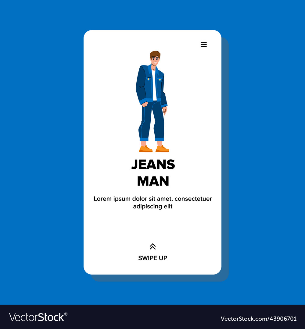 Jeans man Royalty Free Vector Image - VectorStock