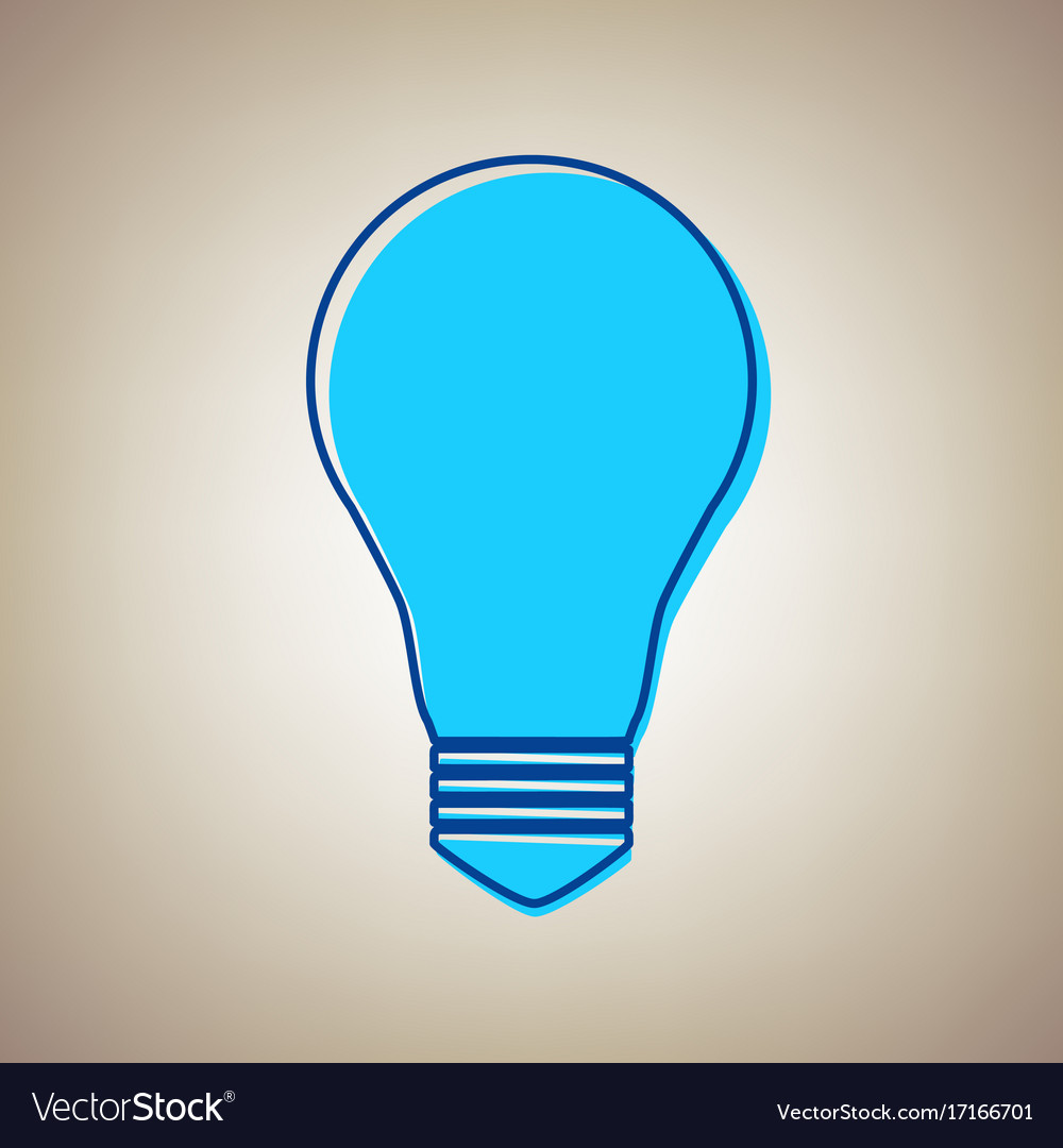 sky blue light bulb