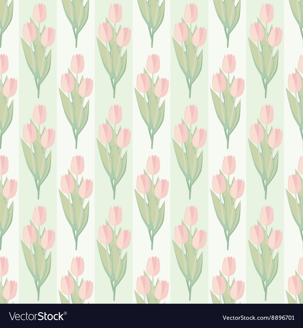 Seamless tulip pattern