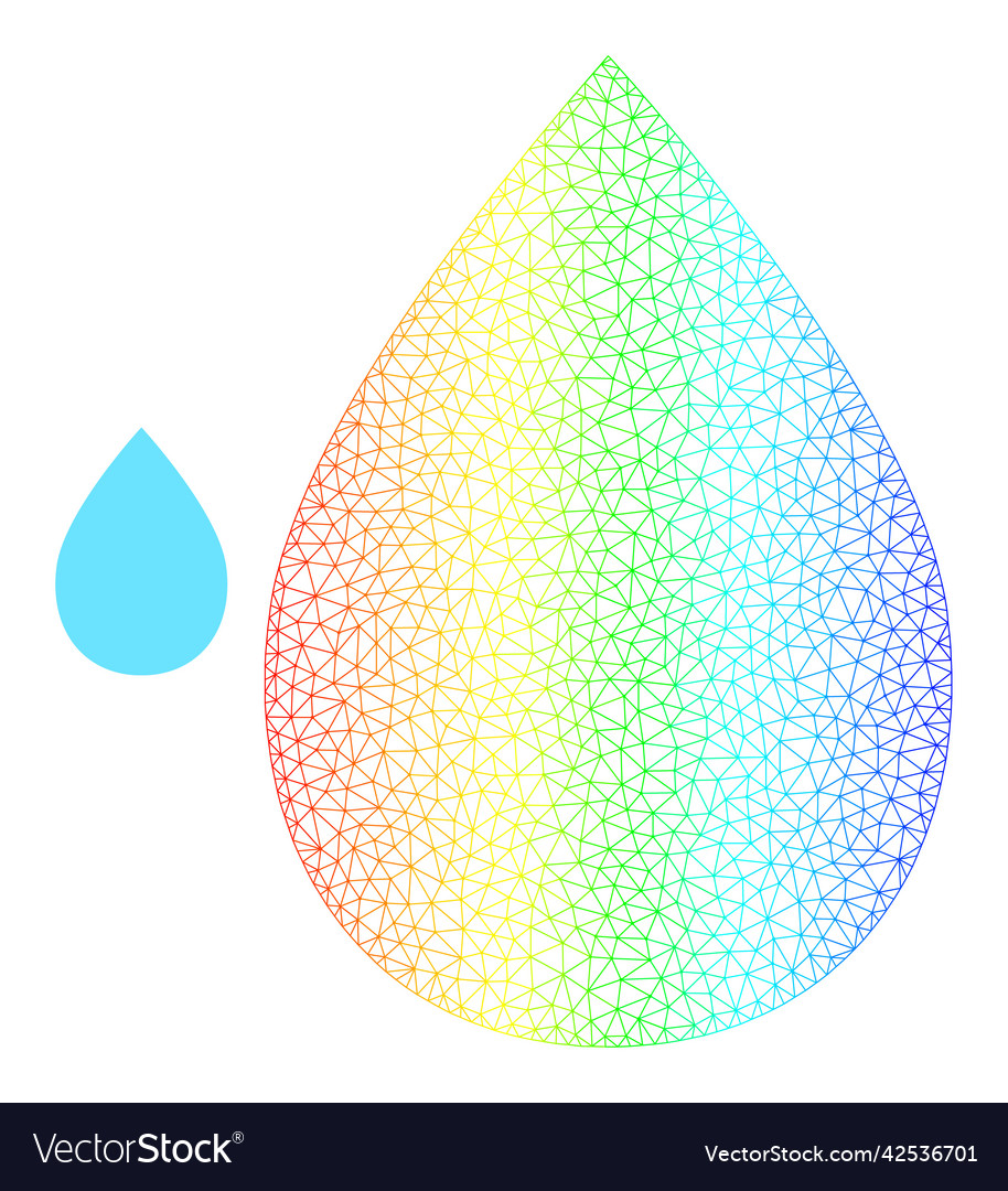 Spectrum net gradient water drop icon vector image Spectrum net gradient water drop icon