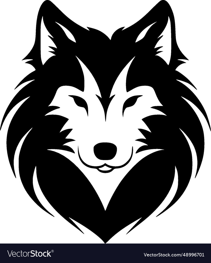 Wolf - minimalistisches und flaches Logo