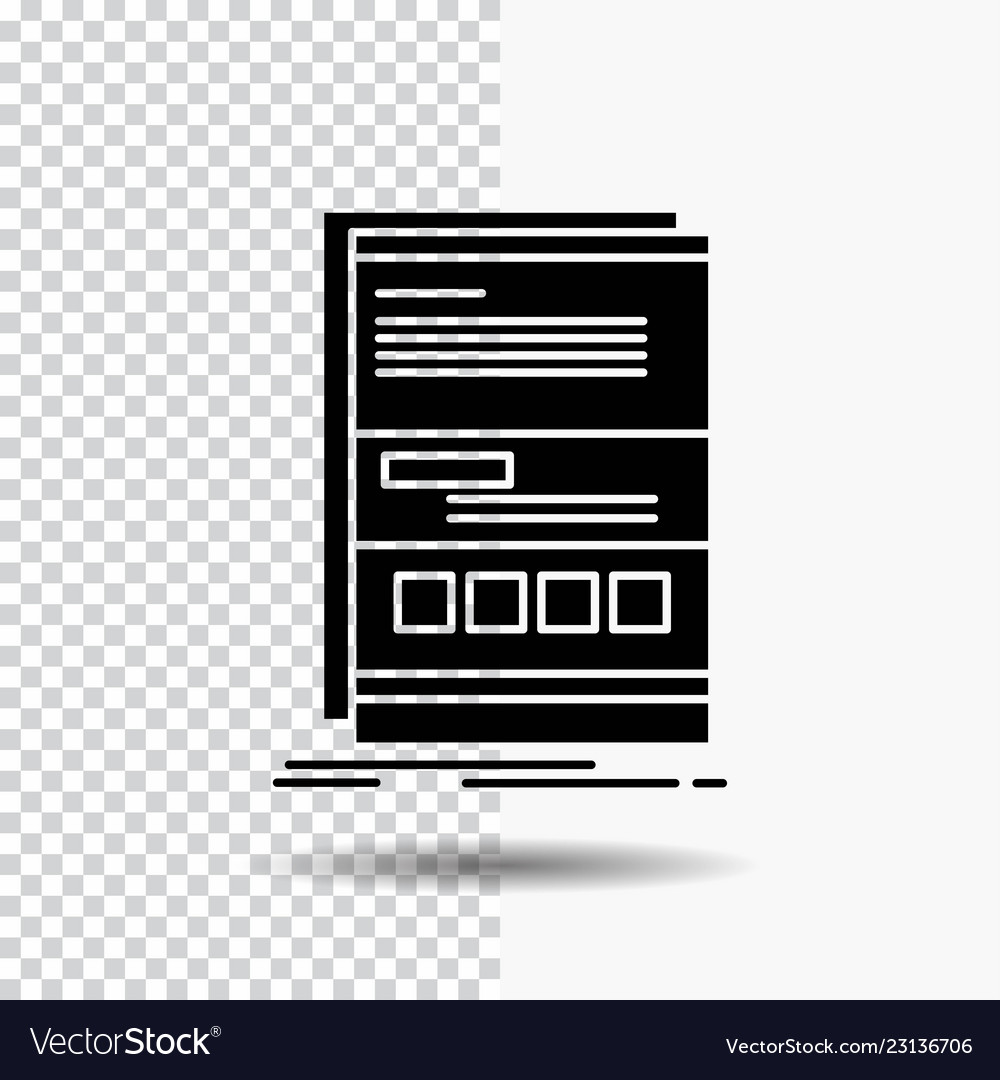 Browser dynamic internet page responsive glyph