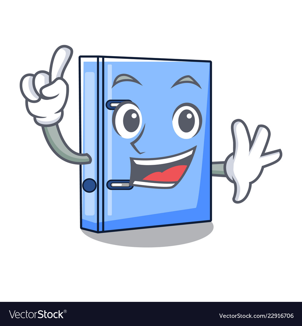 Finger Bürobinder Datei isoliert auf Cartoon vector image Finger Bürobinder Datei isoliert auf Cartoon