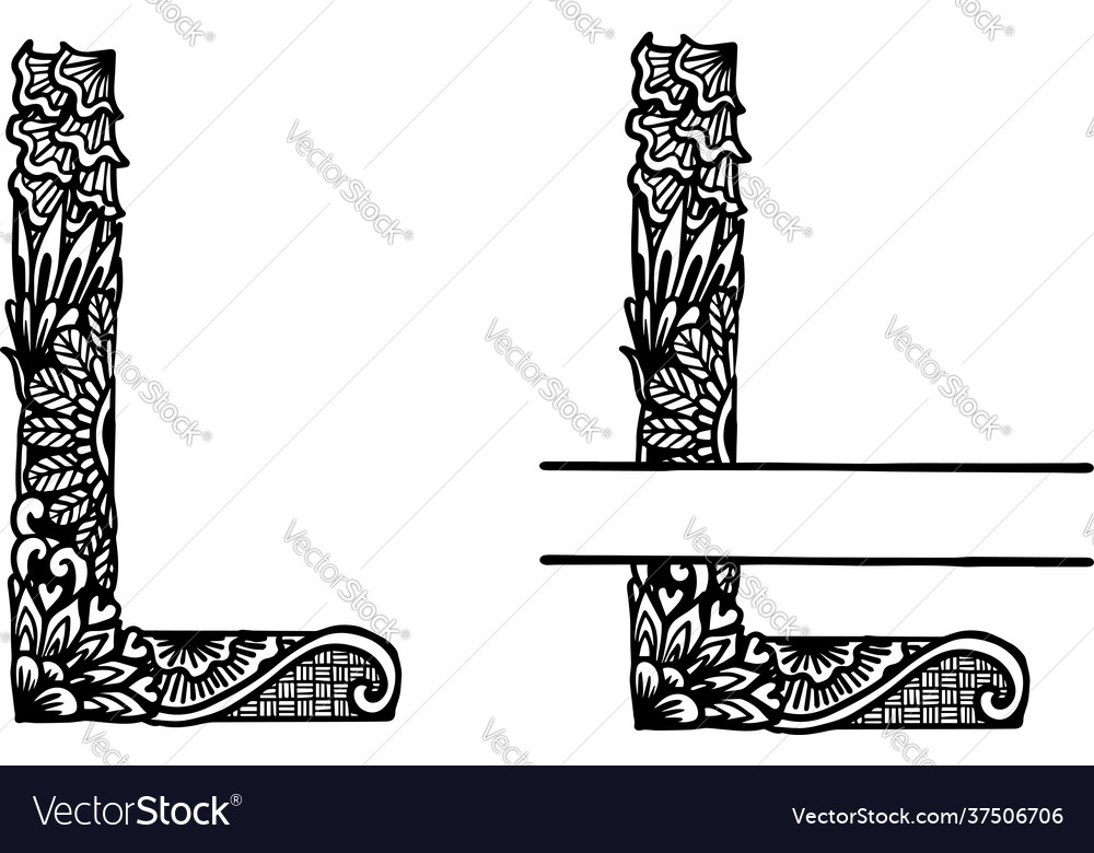 Hand drawn letter l