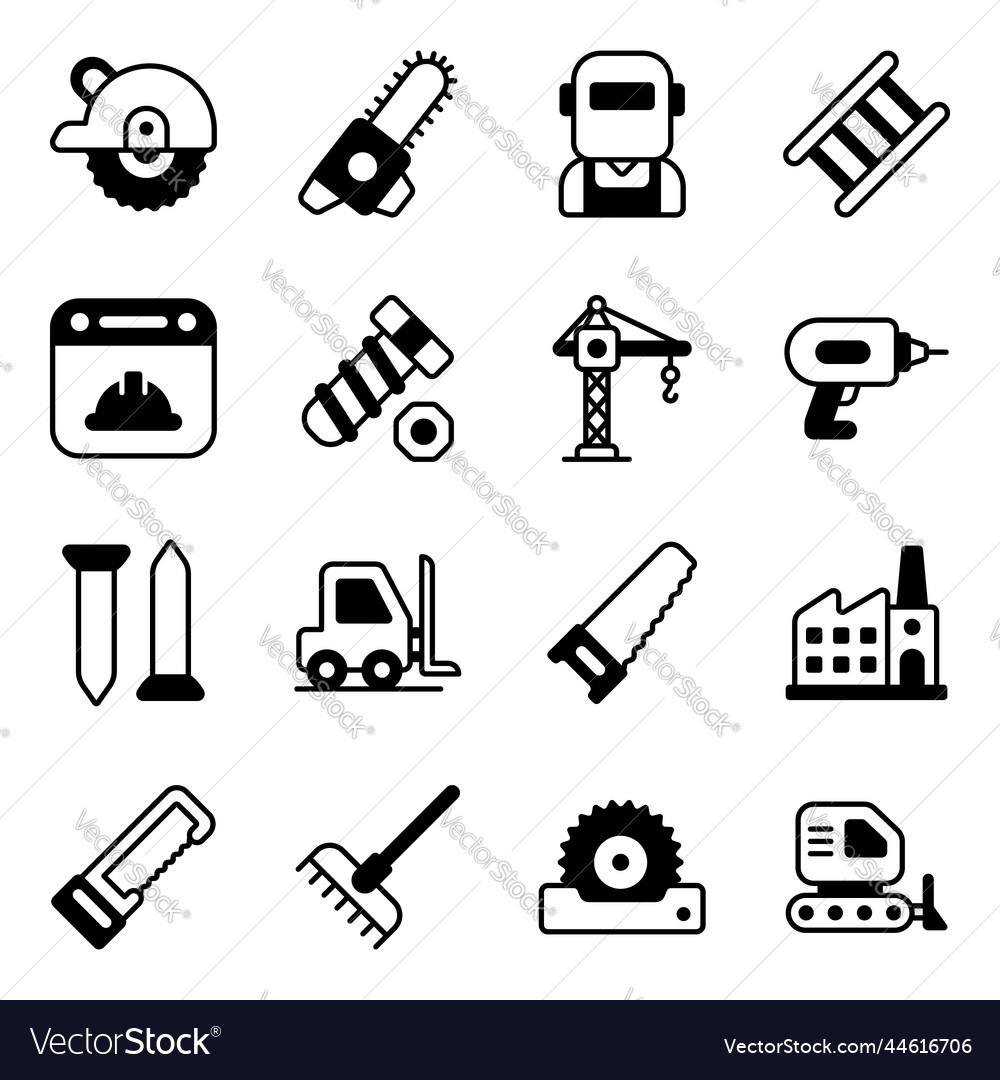 International labor day and industry tool icon