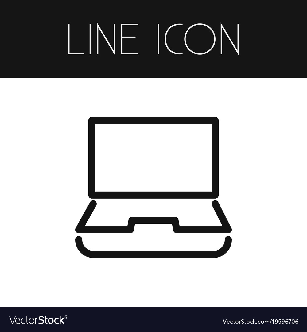 Isolated notebook icon line desktop