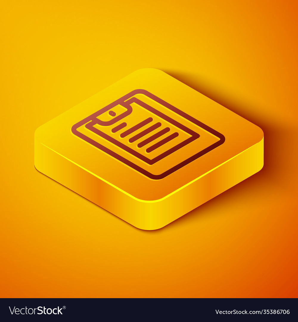 Isometric line server data report icon isolated vector image Isometric line server data report icon isolated