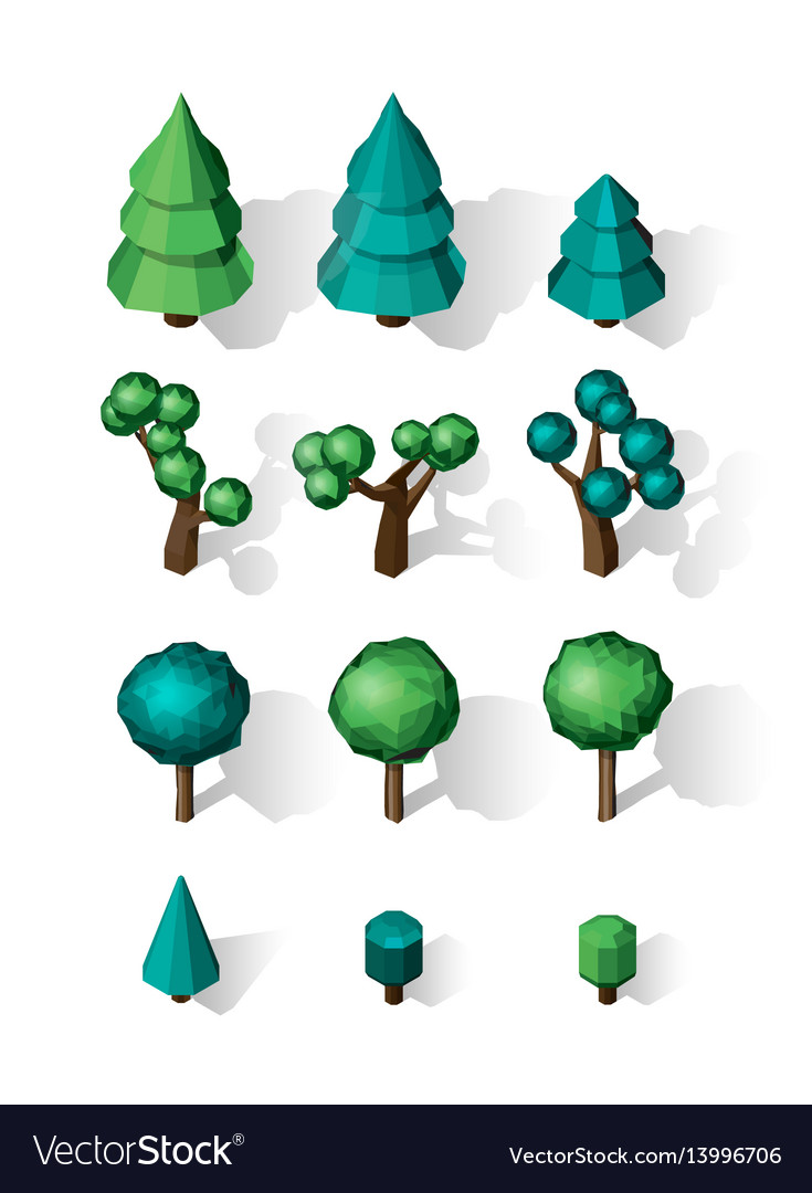 Isometric tree set landscape constructor