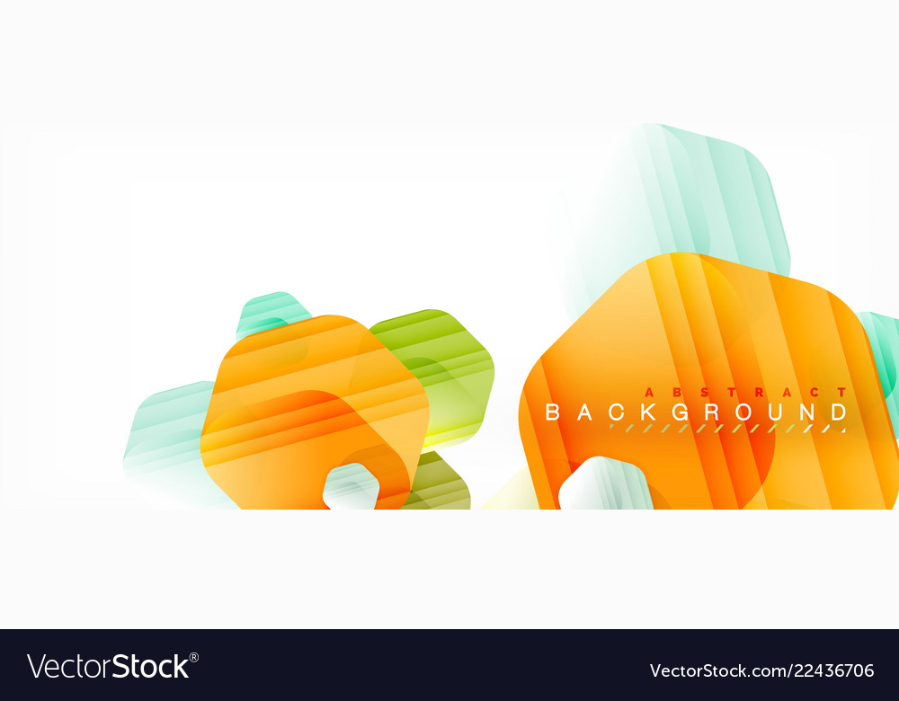 Multicolored hexagons geometric abstract