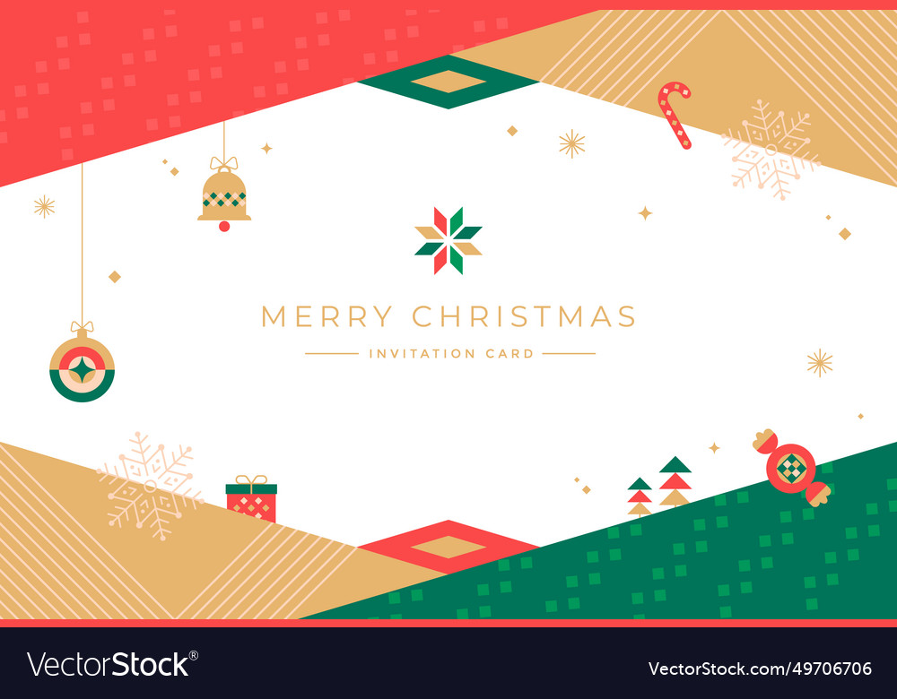 New year and christmas greeting card design Vector Image